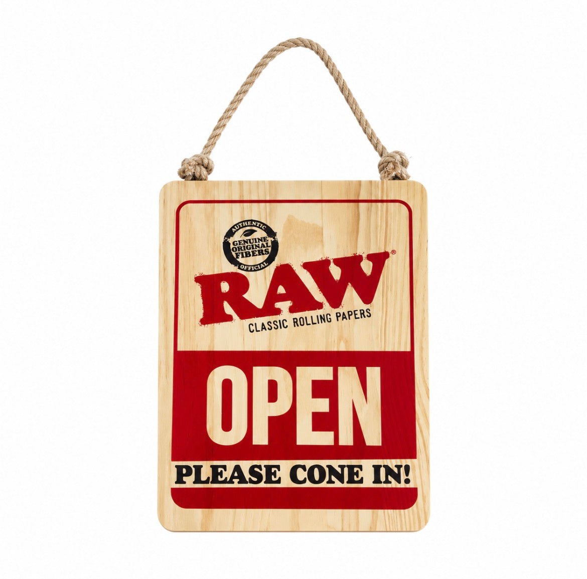 Raw "Open/Closed" Holz Schild
