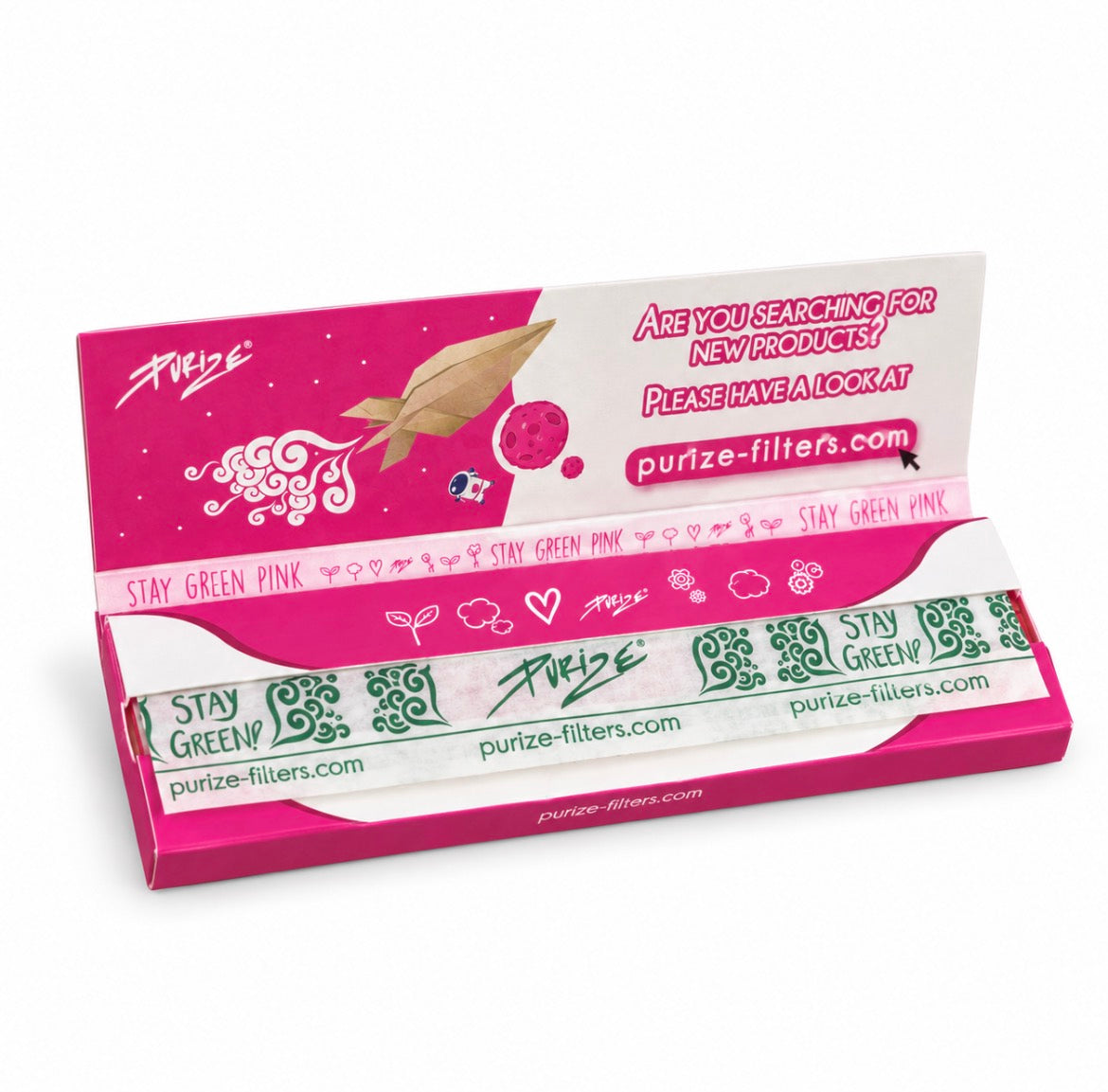 PURIZE® Pink Papers King Size Slim - 32 Leaves