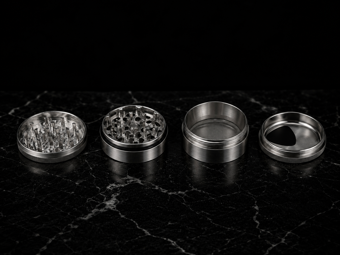 RAW Edelstahl Grinder 4-teilig
