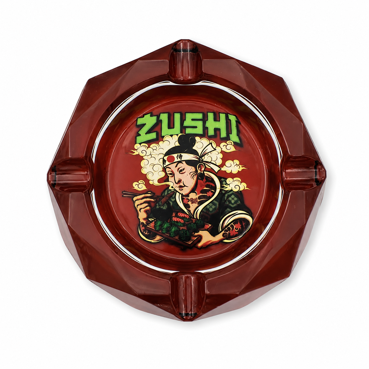 Best Buds Kristall Aschenbecher mit Giftbox Zushi