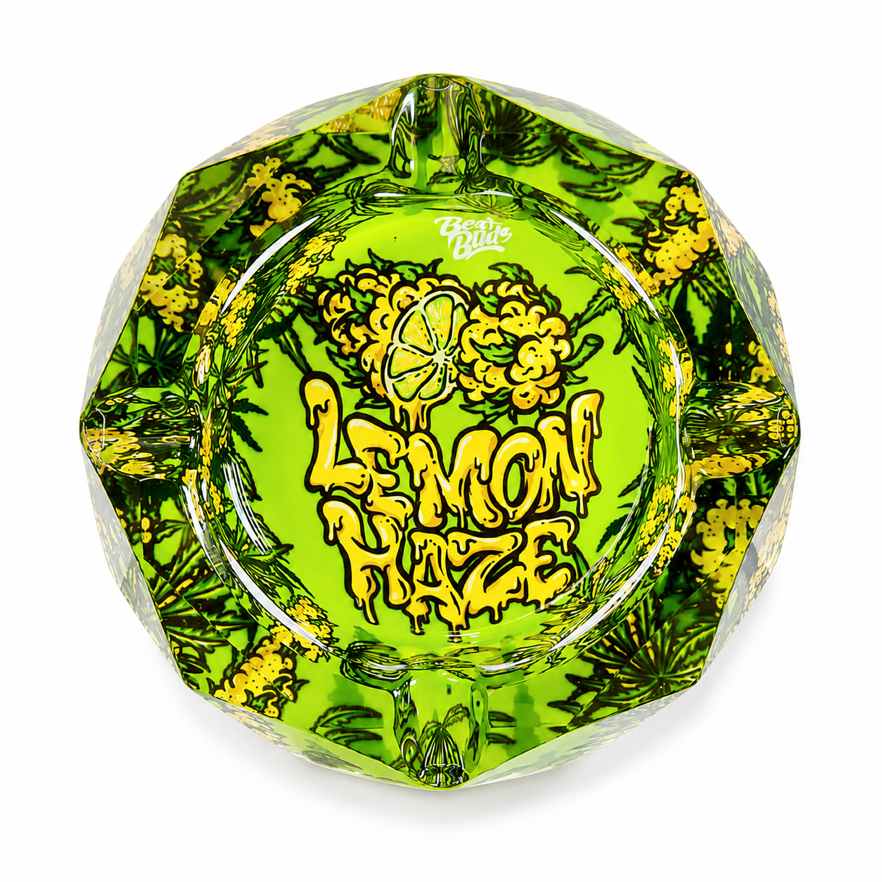 Best Buds Kristall Aschenbecher mit Giftbox Lemon Haze