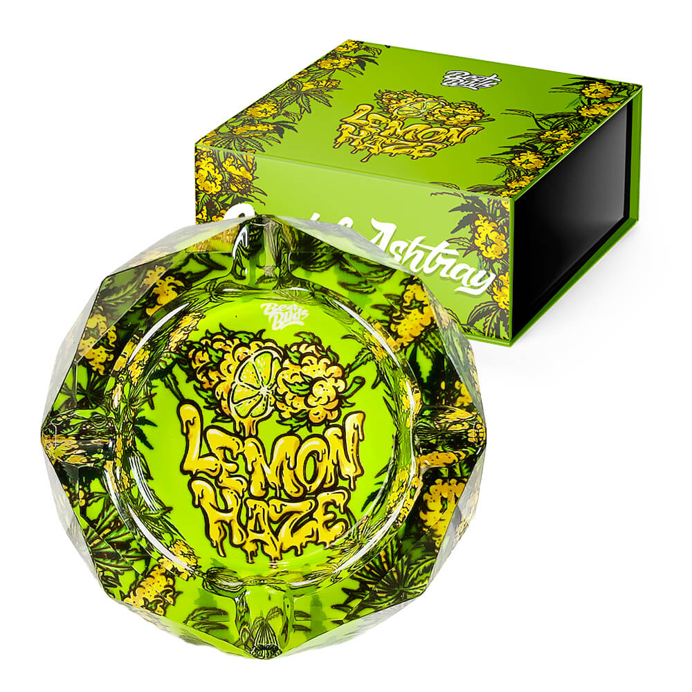 Best Buds Kristall Aschenbecher mit Giftbox Lemon Haze