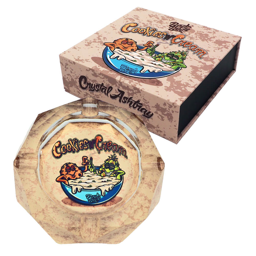 Best Buds Kristall Aschenbecher mit Geschenkbox Cookies N Cream