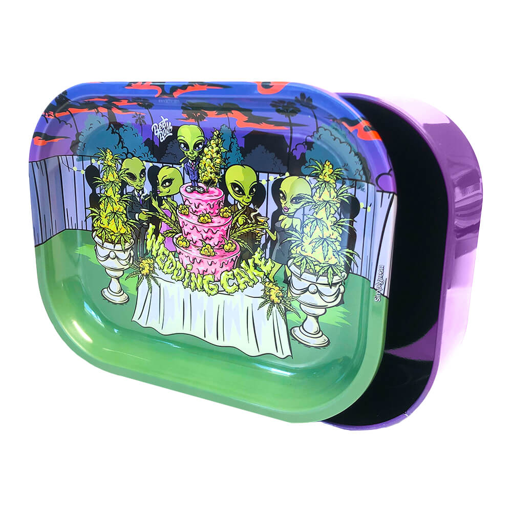 Best Buds Rolling Tray mit Aufbewahrung Wedding Cake