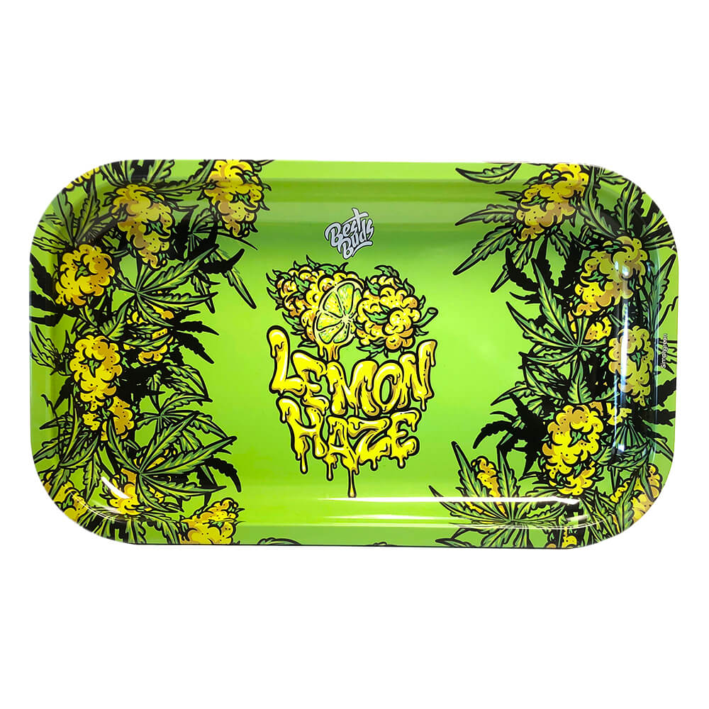 Best Buds Lemon Haze Rolltablett aus Metall