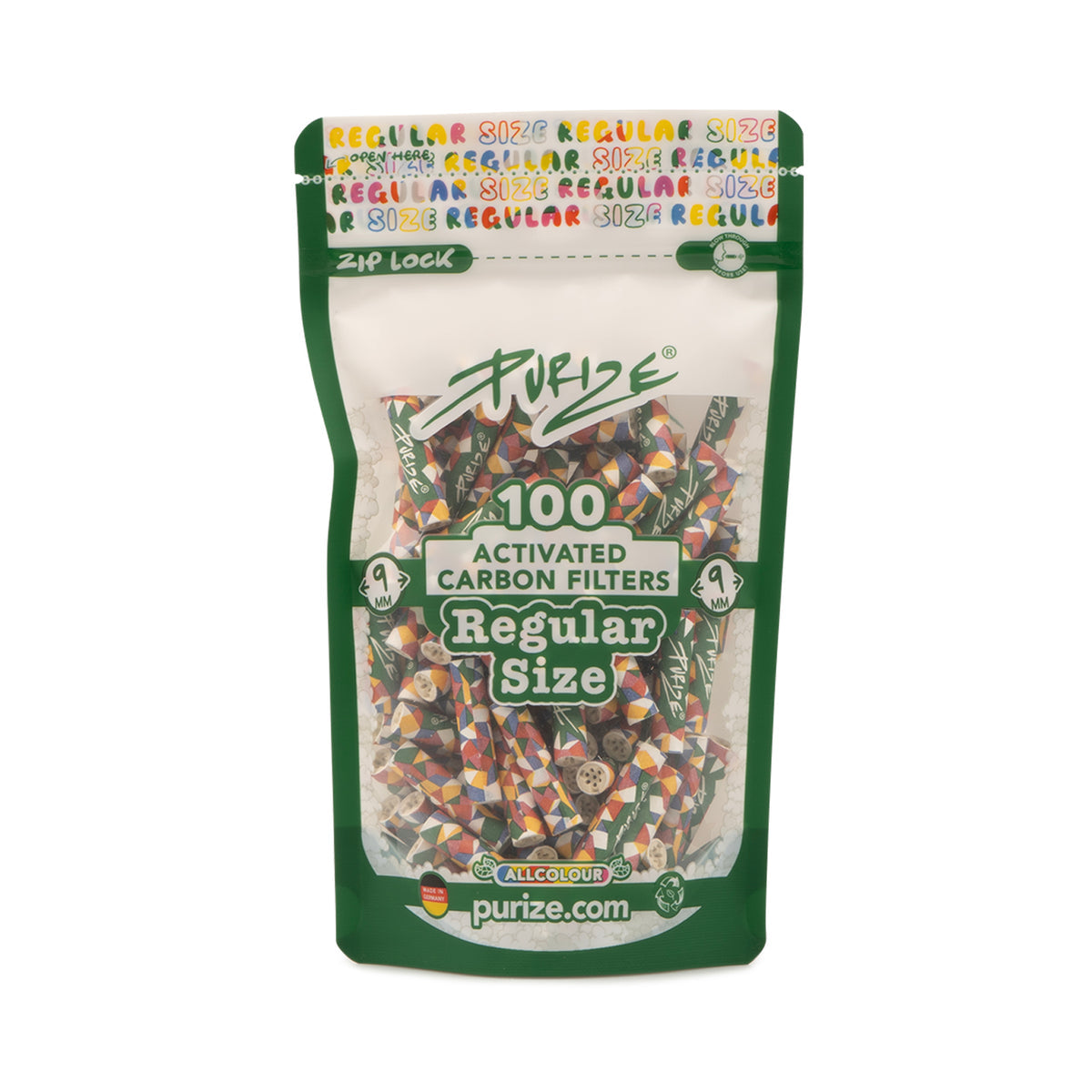 100 PURIZE® REGULAR SIZE AKTIVKOHLEFILTER