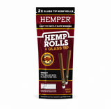 Hemper King-Size Hemp Rolls + Glas Tips (2 Stück)