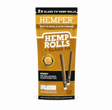 Hemper King-Size Hemp Rolls + Glas Tips (2 Stück)