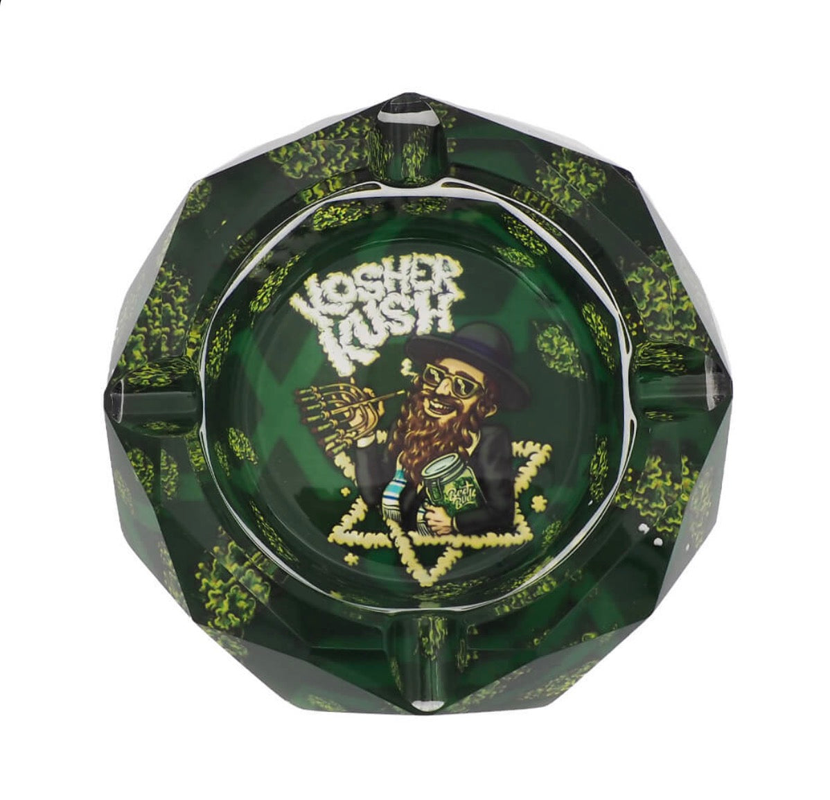 Best Buds Kristall Aschenbecher mit Giftbox Kosher Kush