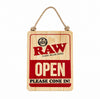 Raw "Open/Closed" Holz Schild