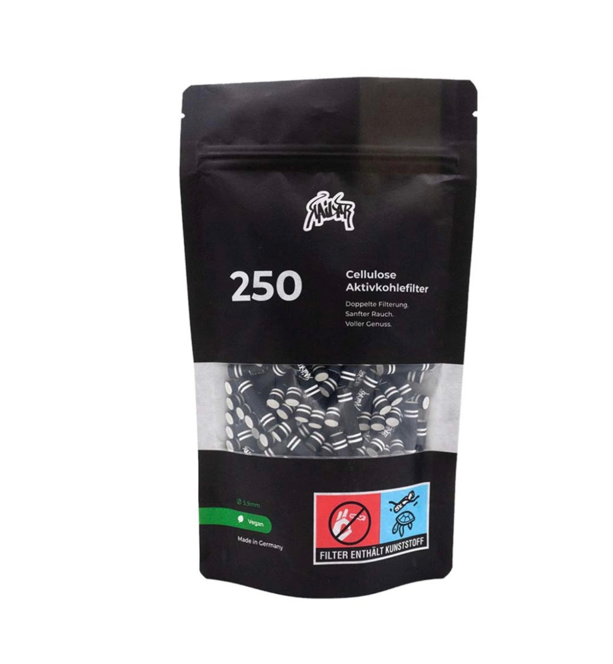 Kailar Aktivkohlefilter Cellulose Slim 6mm (250 Stück)