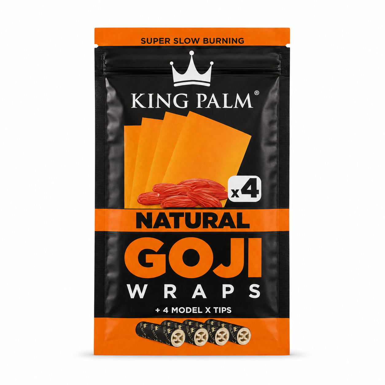 King Palm 4 Goji Wraps + Tips