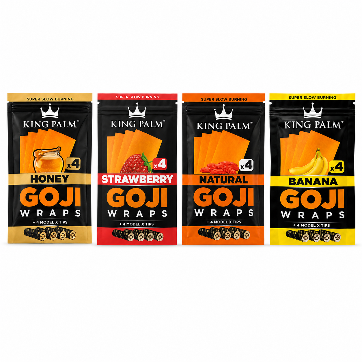 King Palm 4 Goji Wraps + Tips