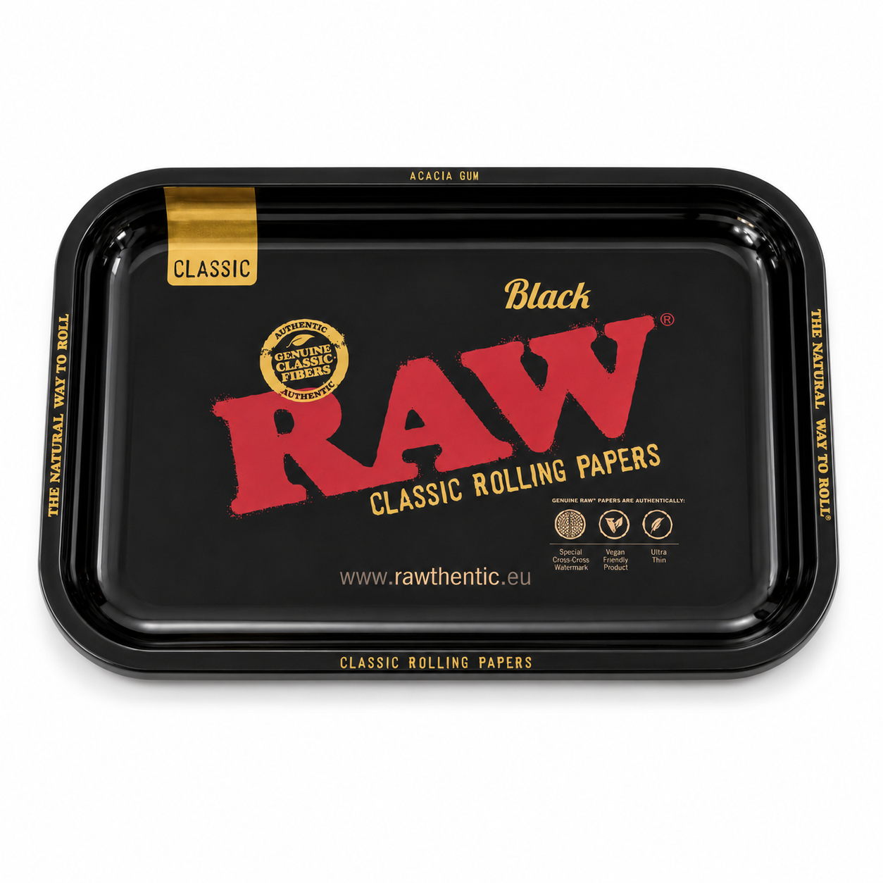 RAW Rolling Tray Metall - "Klassisch Schwarz"